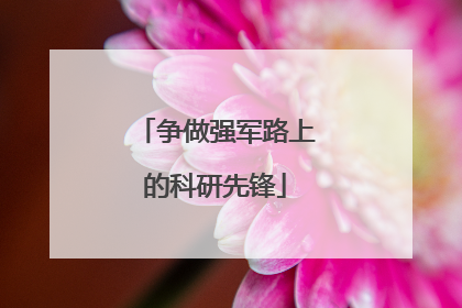 争做强军路上的科研先锋