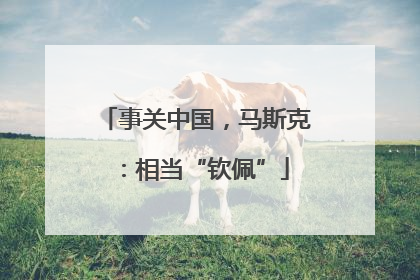 事关中国，马斯克：相当“钦佩”