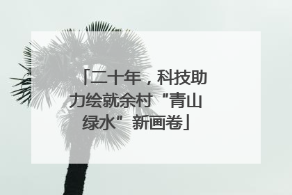 二十年，科技助力绘就余村“青山绿水”新画卷