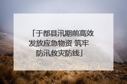 于都县汛期前高效发放应急物资 筑牢防汛救灾防线