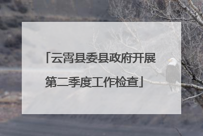 云霄县委县政府开展第二季度工作检查