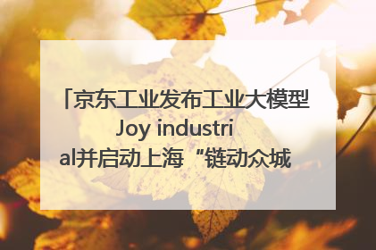 京东工业发布工业大模型Joy industrial并启动上海“链动众城 万亿降本”计划