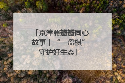 京津冀瓣瓣同心故事丨“一盘棋”守护好生态