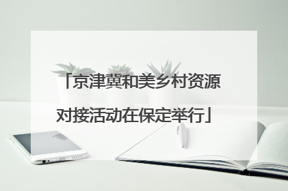 京津冀和美乡村资源对接活动在保定举行