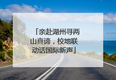 亲赴湖州寻两山真谛，校地联动话国际新声