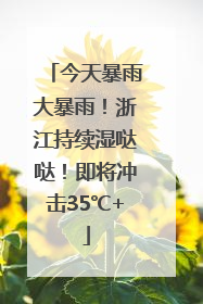 今天暴雨大暴雨！浙江持续湿哒哒！即将冲击35℃+