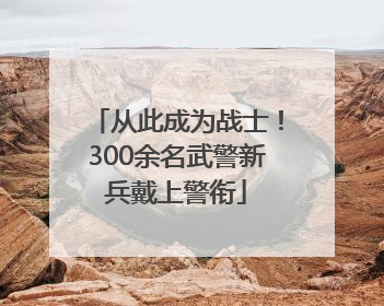从此成为战士！300余名武警新兵戴上警衔