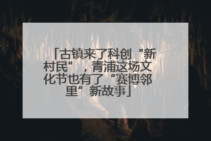 古镇来了科创“新村民”，青浦这场文化节也有了“赛博邻里”新故事