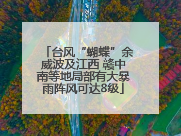 台风“蝴蝶”余威波及江西 赣中南等地局部有大暴雨阵风可达8级