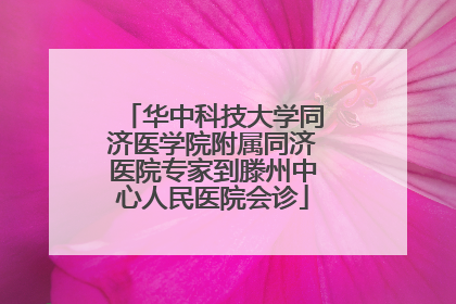 华中科技大学同济医学院附属同济医院专家到滕州中心人民医院会诊