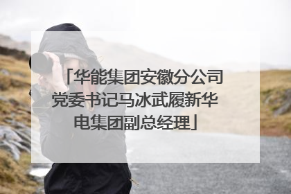华能集团安徽分公司党委书记马冰武履新华电集团副总经理