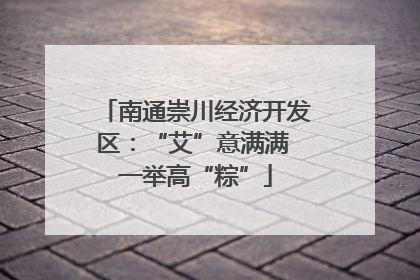 南通崇川经济开发区：“艾”意满满 一举高“粽”