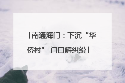 南通海门：下沉“华侨村” 门口解纠纷