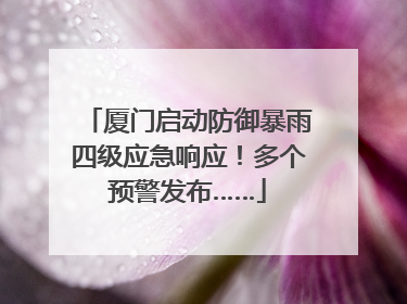 厦门启动防御暴雨四级应急响应！多个预警发布……