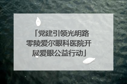 党建引领光明路 零陵爱尔眼科医院开展爱眼公益行动