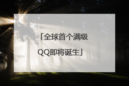 全球首个满级QQ即将诞生