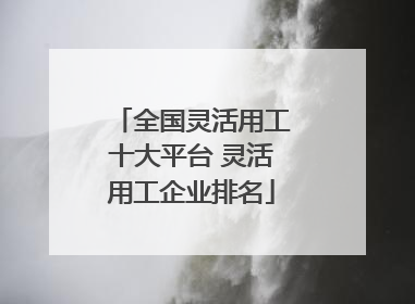 全国灵活用工十大平台 灵活用工企业排名