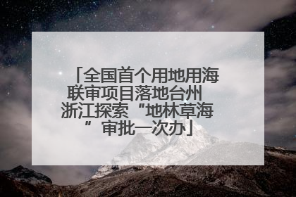 全国首个用地用海联审项目落地台州 浙江探索“地林草海”审批一次办