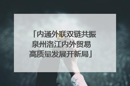 内通外联双链共振 泉州洛江内外贸易高质量发展开新局