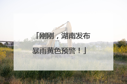 刚刚，湖南发布暴雨黄色预警！