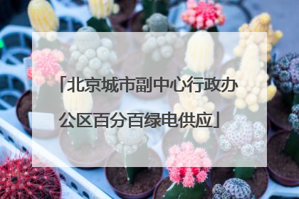 北京城市副中心行政办公区百分百绿电供应