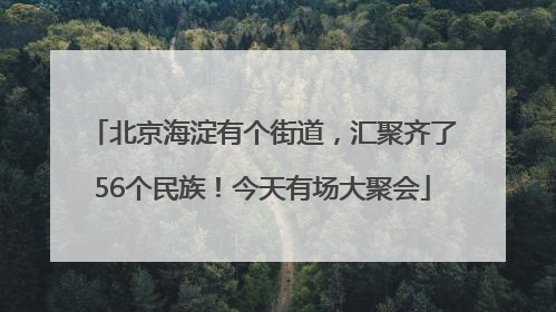 北京海淀有个街道，汇聚齐了56个民族！今天有场大聚会