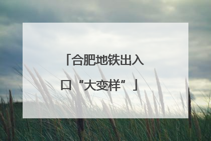 合肥地铁出入口“大变样”
