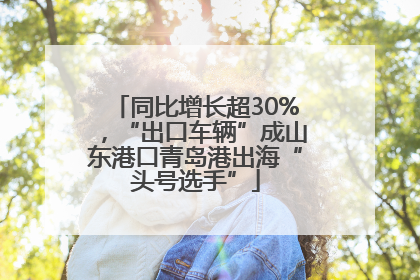 同比增长超30%，“出口车辆”成山东港口青岛港出海“头号选手”