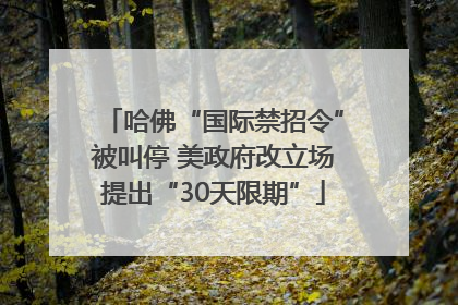哈佛“国际禁招令”被叫停 美政府改立场提出“30天限期”