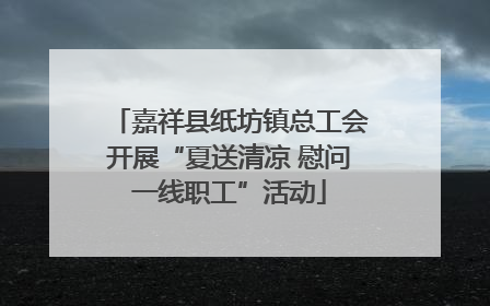 嘉祥县纸坊镇总工会开展“夏送清凉 慰问一线职工”活动