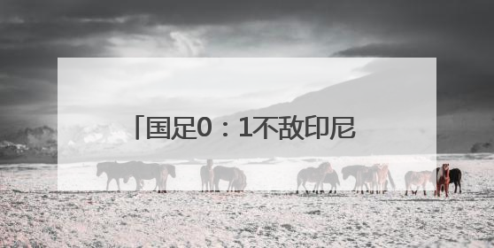 国足0：1不敌印尼 无缘2026年世界杯