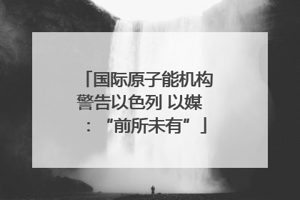 国际原子能机构警告以色列 以媒：“前所未有”