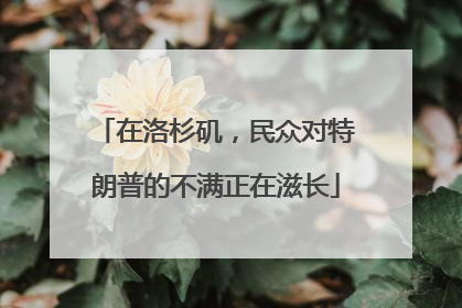 在洛杉矶，民众对特朗普的不满正在滋长