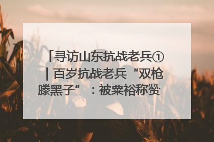 寻访山东抗战老兵①｜百岁抗战老兵“双枪滕黑子”：被粟裕称赞的“孤胆英雄”