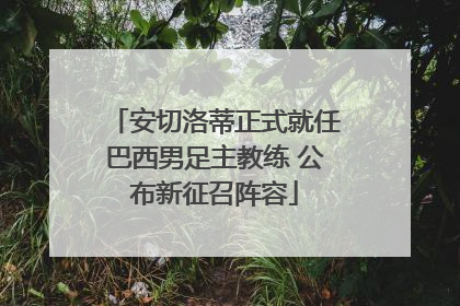 安切洛蒂正式就任巴西男足主教练 公布新征召阵容