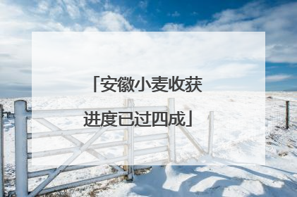 安徽小麦收获进度已过四成