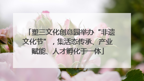 塑三文化创意园举办“非遗文化节”，集活态传承、产业赋能、人才孵化于一体