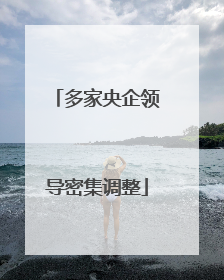 多家央企领导密集调整