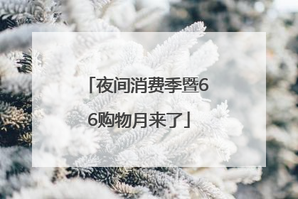 夜间消费季暨66购物月来了