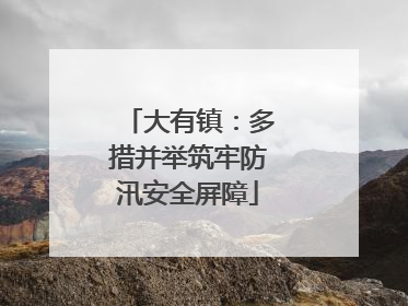大有镇：多措并举筑牢防汛安全屏障