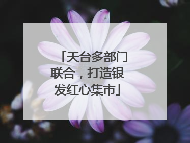 天台多部门联合，打造银发红心集市