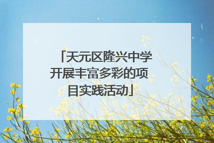 天元区隆兴中学开展丰富多彩的项目实践活动