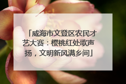 威海市文登区农民才艺大赛：樱桃红处歌声扬，文明新风满乡间