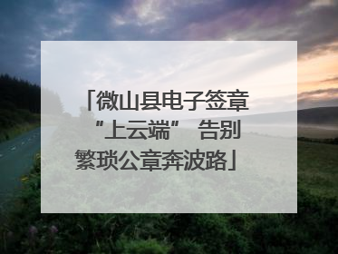 微山县电子签章“上云端” 告别繁琐公章奔波路