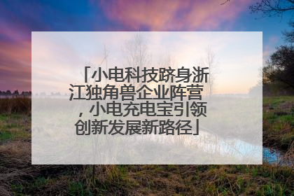 小电科技跻身浙江独角兽企业阵营，小电充电宝引领创新发展新路径