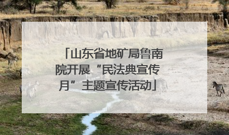 山东省地矿局鲁南院开展“民法典宣传月”主题宣传活动