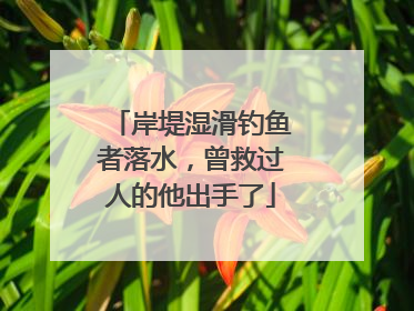 岸堤湿滑钓鱼者落水，曾救过人的他出手了