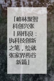 峰林聚智 科创兴张丨周伟良：执科技创新之笔，绘就张家界药谷新篇