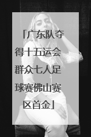 广东队夺得十五运会群众七人足球赛佛山赛区首金