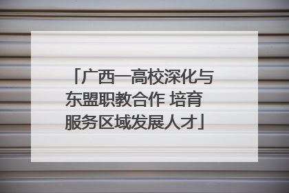 广西一高校深化与东盟职教合作 培育服务区域发展人才